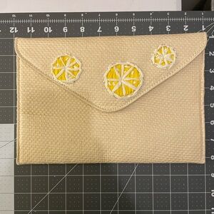 Vintage Woven Straw Clutch